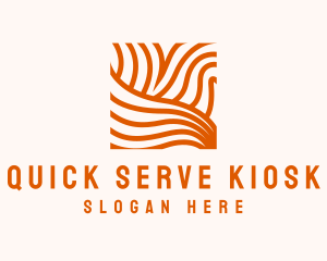 Orange Abstract Lines logo design