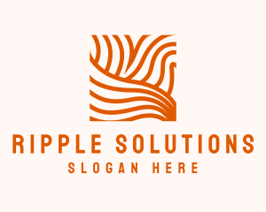 Orange Abstract Lines logo design