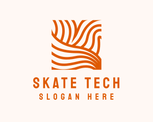 Orange Abstract Lines logo design