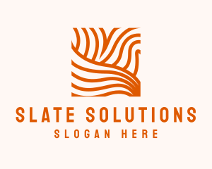 Orange Abstract Lines logo design