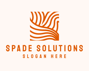 Orange Abstract Lines logo design