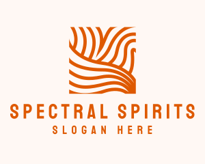 Orange Abstract Lines logo design