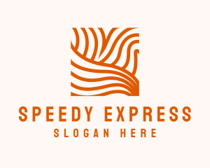 Orange Abstract Lines logo design