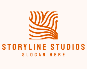 Orange Abstract Lines logo design