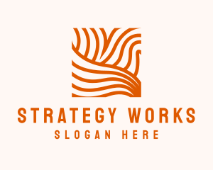 Orange Abstract Lines logo design