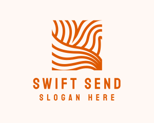 Orange Abstract Lines logo design