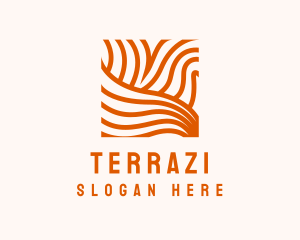 Orange Abstract Lines logo design