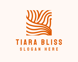 Orange Abstract Lines logo design