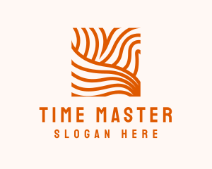 Orange Abstract Lines logo design