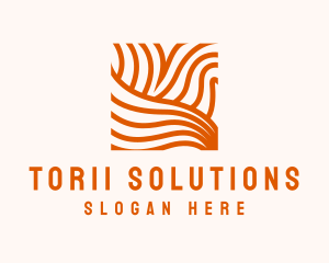 Orange Abstract Lines logo design