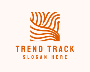 Orange Abstract Lines logo design