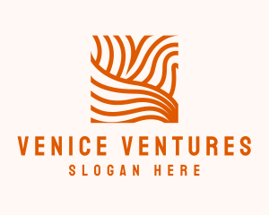 Orange Abstract Lines logo design