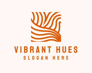 Orange Abstract Lines logo design