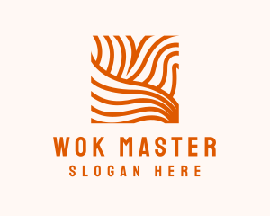 Orange Abstract Lines logo design