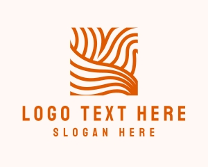 Orange Abstract Lines Logo