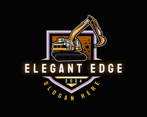 Construction Excavator Digger Logo