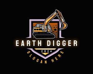 Digger - Construction Excavator Digger logo design