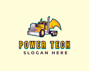 Truckload - Truck Wings Vehicle logo design