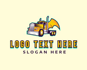 Moving Company - Truck Wings Vehicle logo design