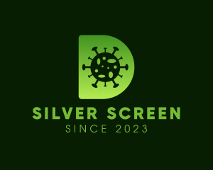 Cure - Green Letter D Virus logo design