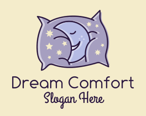 Pillow - Sleepy Moon Pillow logo design