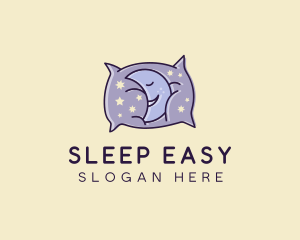 Sleepy Moon Pillow  logo design