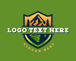 Backpacker - Summit Mountain Peak logo design