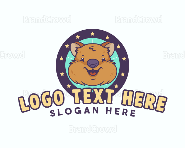 Cute Quokka Animal Logo