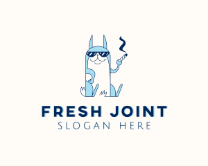 Joint - Cat Smoking Joint logo design