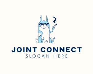 Joint - Cat Smoking Joint logo design