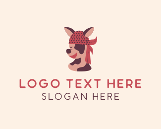 Hip Hop Dog Bandana  logo design