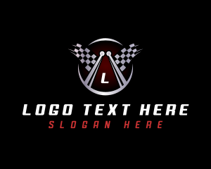 69 - Flag Racing Automotive logo design