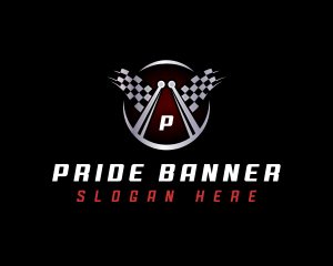 Flag Racing Automotive logo design