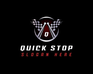 Flag Racing Automotive logo design