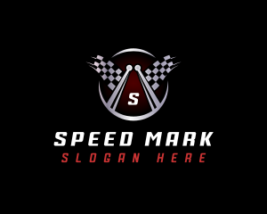 Flag Racing Automotive logo design