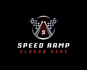 Flag Racing Automotive logo design