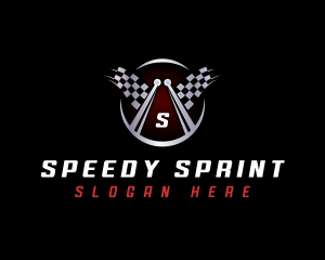 Sprint - Flag Racing Automotive logo design