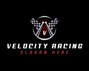 Flag Racing Automotive logo design