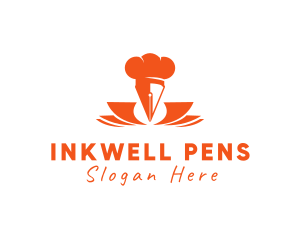 Pen - Chef Recipe Pen logo design