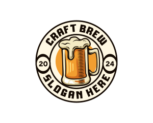 Craft Beer Brewery Bar logo design