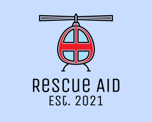 Rescue - Rescue Red Helicopter logo design