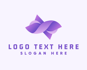 Salon - Purple Fashion Loop logo design