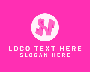 Fashionista - Pink Fashion Letter N logo design