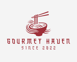 Red Noodle Restaurant logo design