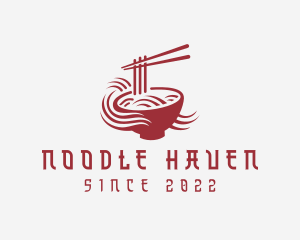 Noodle - Red Noodle Restaurant logo design