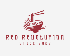 Red Noodle Restaurant logo design