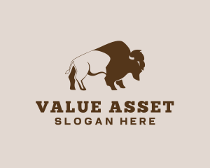 Asset - Buffalo Bison Animal logo design