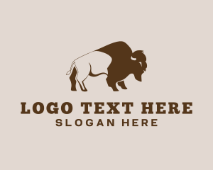 Buffalo Bison Animal Logo