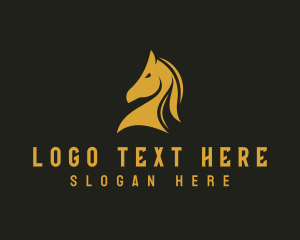Horse Head - Stallion Horse Racing logo design