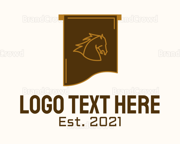 Equestrian Horse Flag Logo